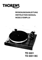 Thorens TD-3001-Owners-Manual